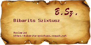 Bibarits Szixtusz névjegykártya
